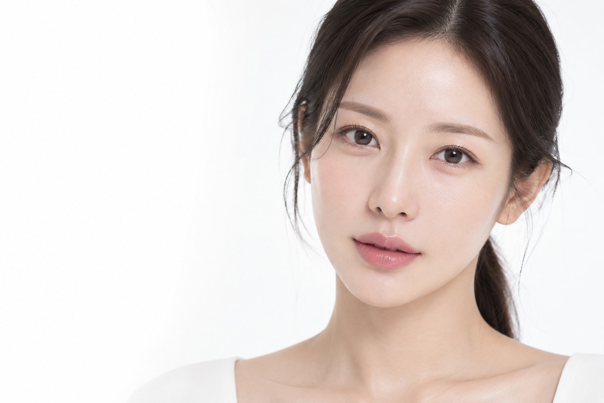 피부 탄력과 얼굴 윤곽을 설명하기 위한 연출 이미지입니다.